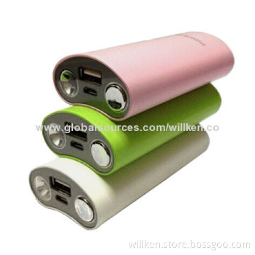 Power bank, 5,600mAh newest trend, 4 LED indicators, strong torch, for iPhone, any mobile and more